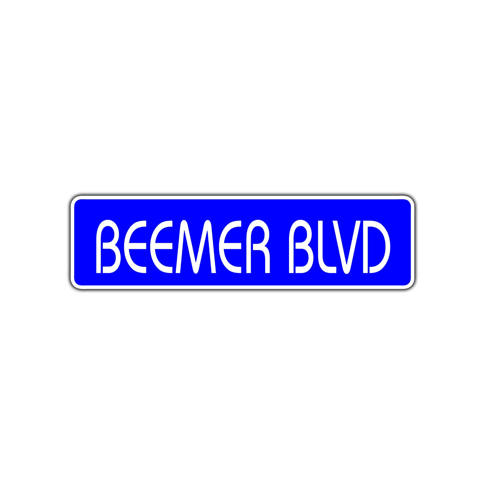 Beemer Boulevard Road Aluminum Metal Novelty Street Plate Sign Wall Gift Decor