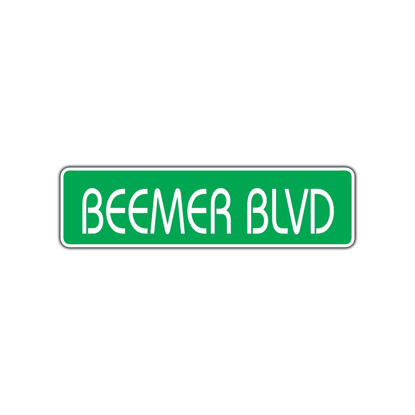 Beemer Boulevard Road Aluminum Metal Novelty Street Plate Sign Wall Gift Decor