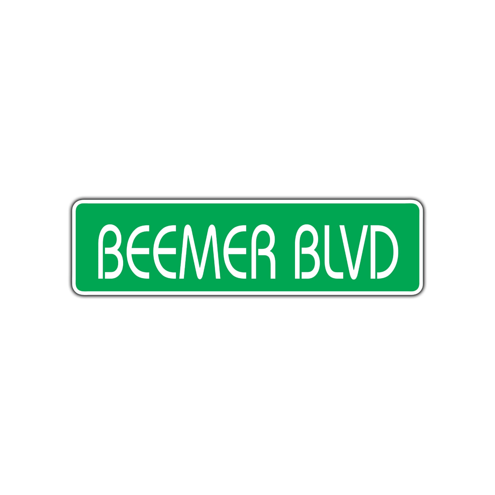 Beemer Boulevard Road Aluminum Metal Novelty Street Plate Sign Wall Gift Decor