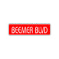 Beemer Boulevard Road Aluminum Metal Novelty Street Plate Sign Wall Gift Decor