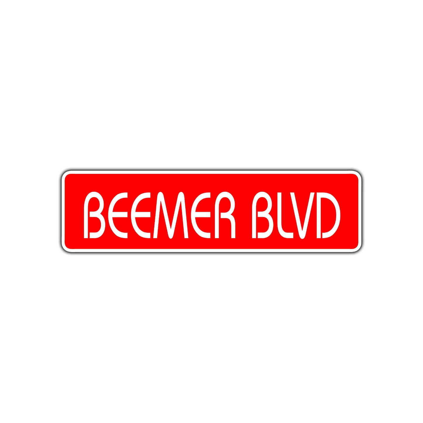 Beemer Boulevard Road Aluminum Metal Novelty Street Plate Sign Wall Gift Decor