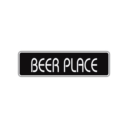 Beer Place Road Aluminum Metal Novelty Street Plate Sign Wall Gift Decor