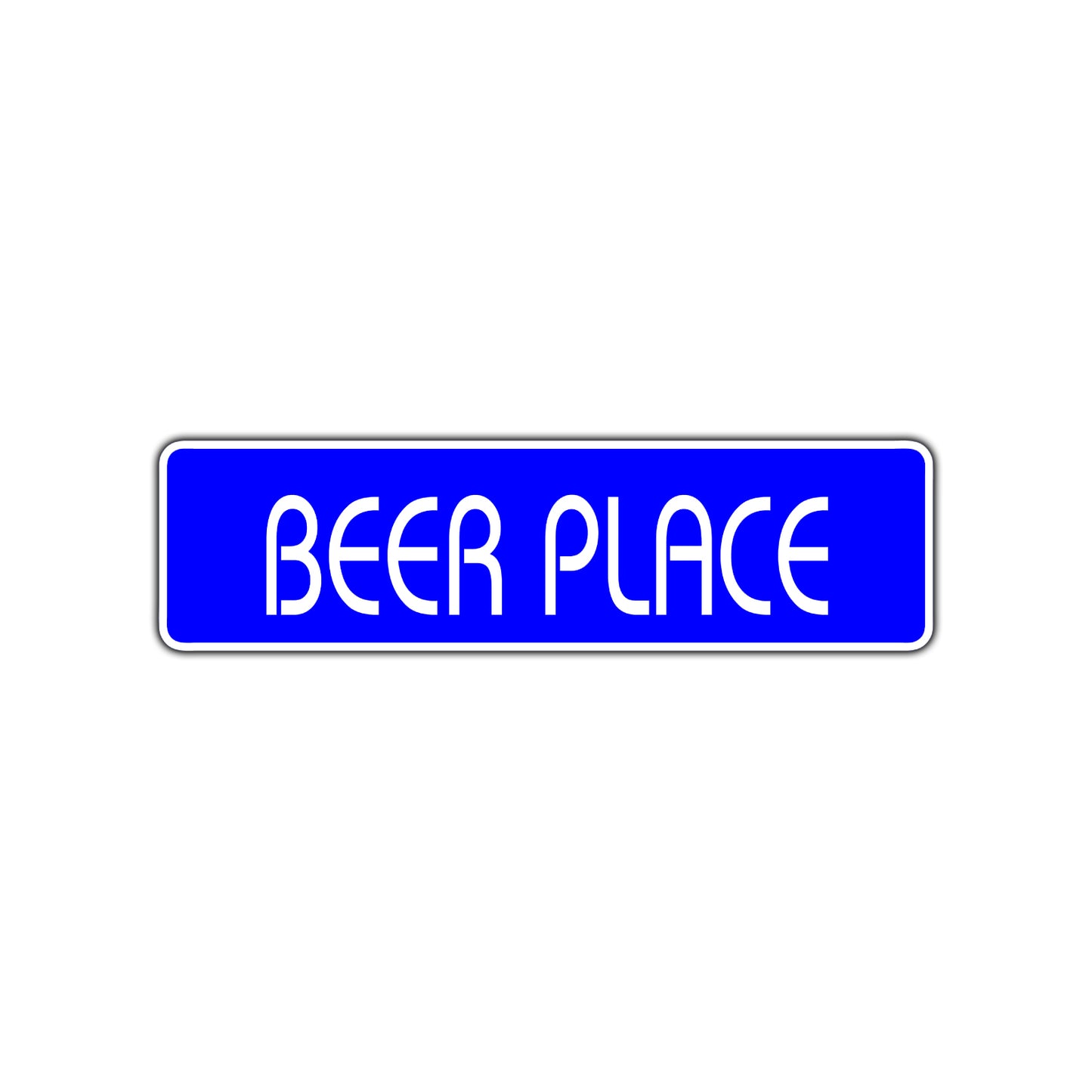 Beer Place Road Aluminum Metal Novelty Street Plate Sign Wall Gift Decor