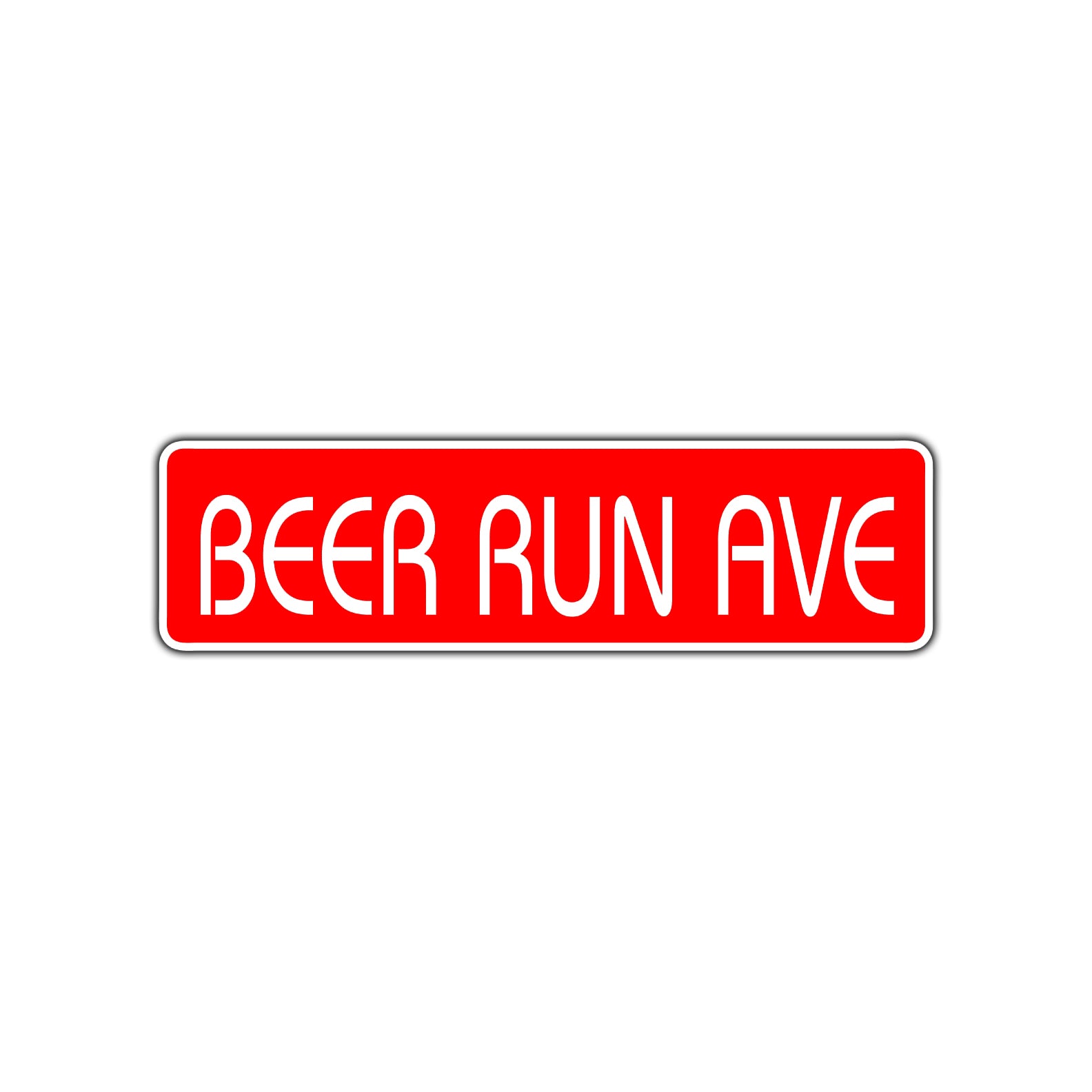 Beer Run Avenue Road Aluminum Metal Novelty Street Plate Sign Wall Gift Decor