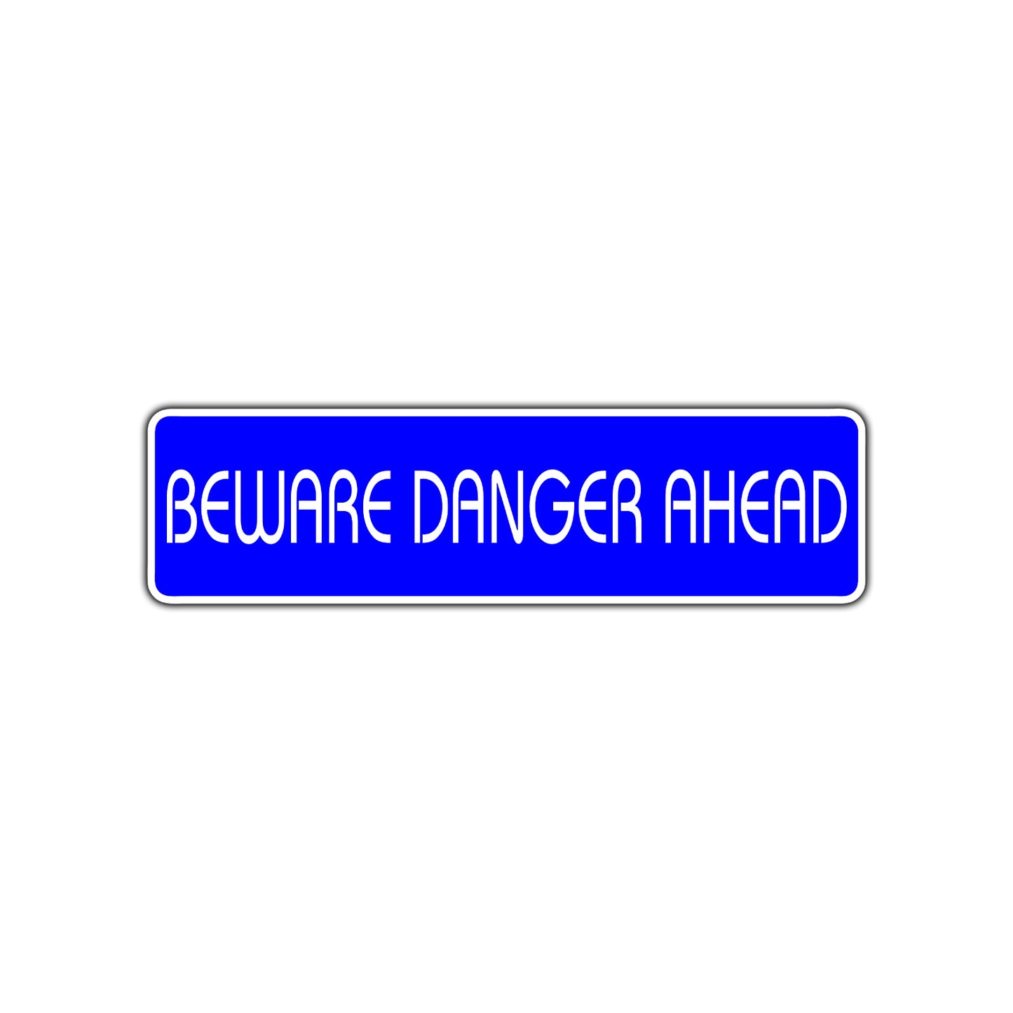 Beware Danger Ahead Road Aluminum Metal Novelty Street Plate Sign Wall Gift Decor