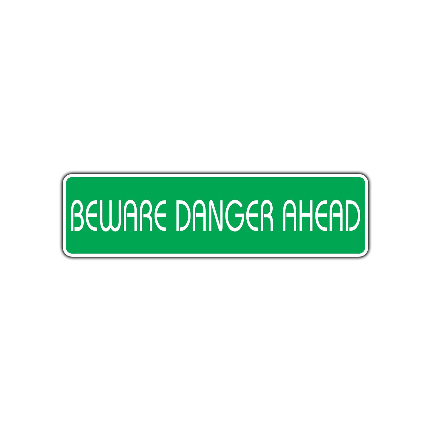 Beware Danger Ahead Road Aluminum Metal Novelty Street Plate Sign Wall Gift Decor