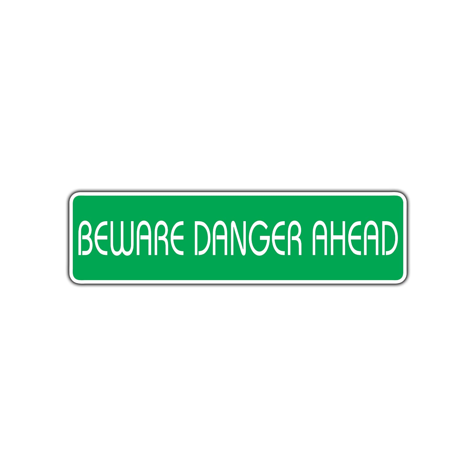 Beware Danger Ahead Road Aluminum Metal Novelty Street Plate Sign Wall Gift Decor