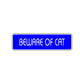 Beware of Cat Road Aluminum Metal Novelty Street Plate Sign Wall Gift Decor