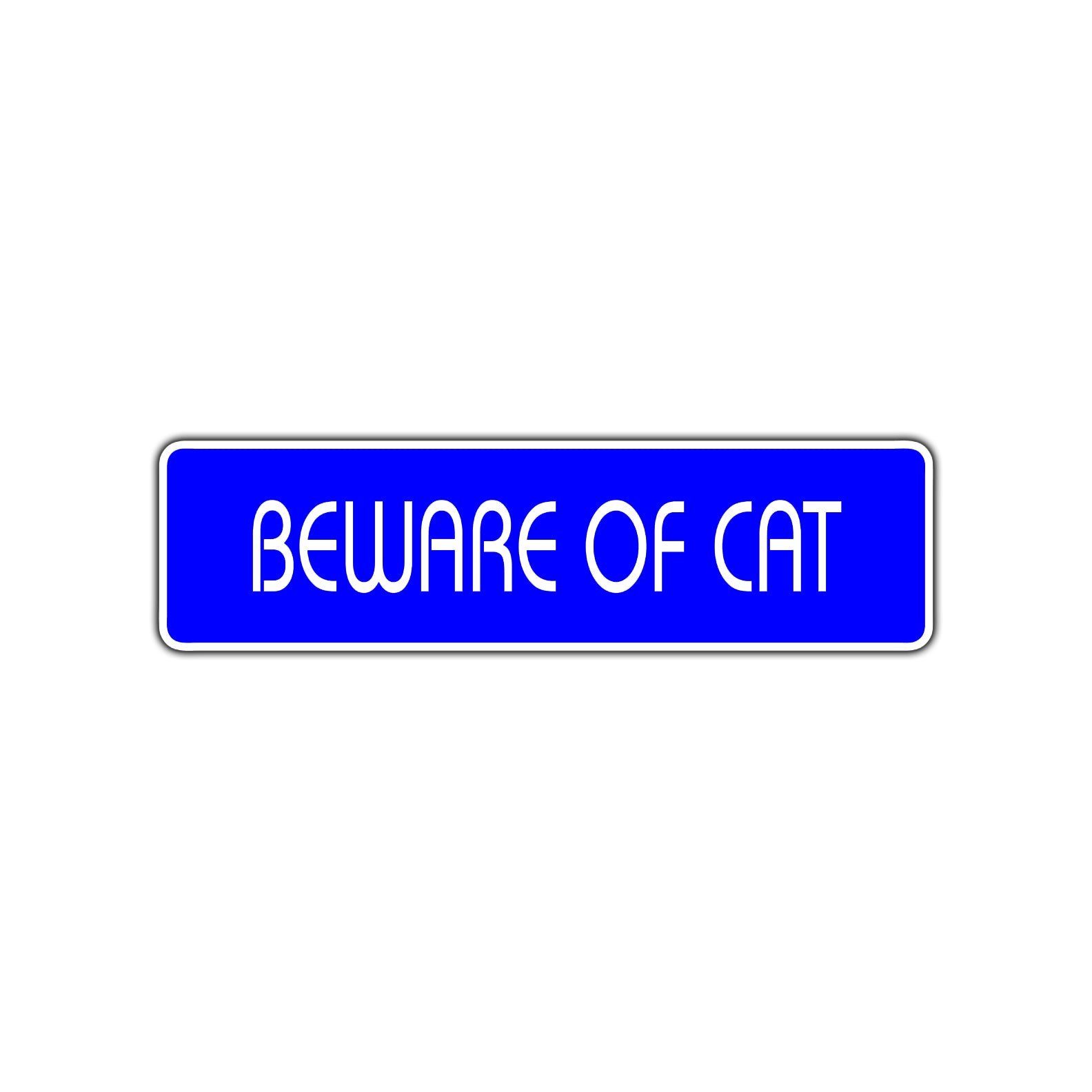 Beware of Cat Road Aluminum Metal Novelty Street Plate Sign Wall Gift Decor
