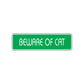 Beware of Cat Road Aluminum Metal Novelty Street Plate Sign Wall Gift Decor