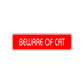 Beware of Cat Road Aluminum Metal Novelty Street Plate Sign Wall Gift Decor
