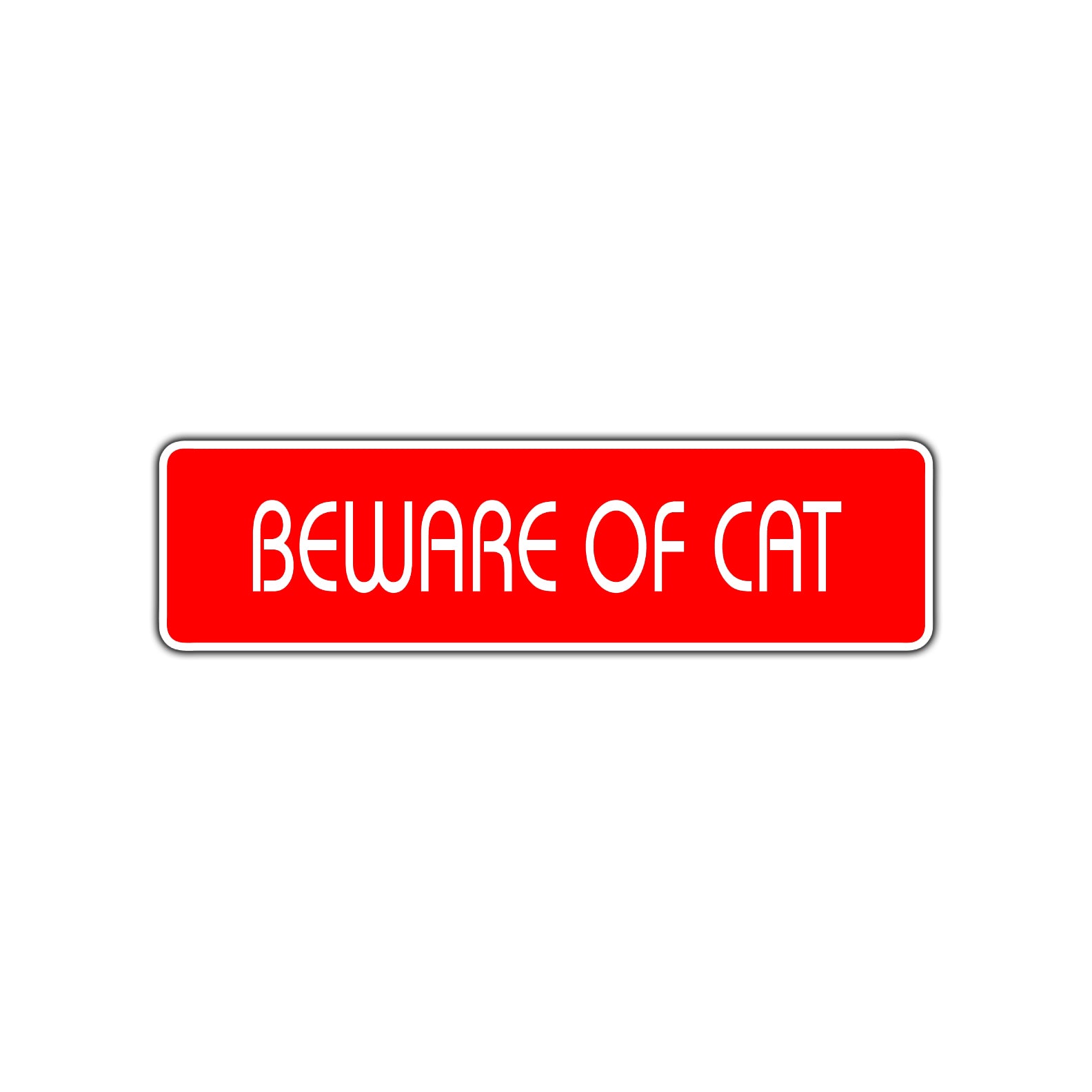 Beware of Cat Road Aluminum Metal Novelty Street Plate Sign Wall Gift Decor