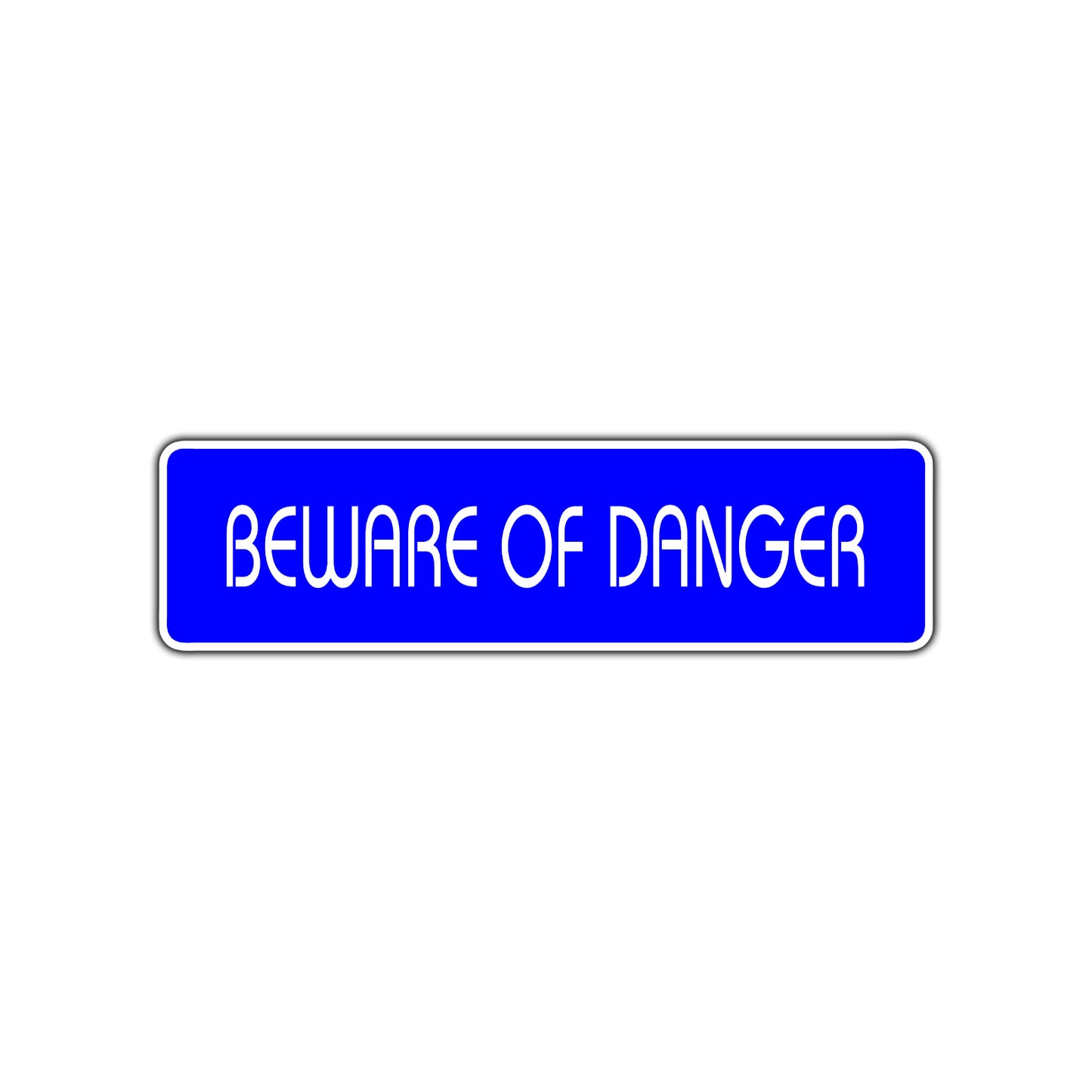 Beware of Danger Road Aluminum Metal Novelty Street Plate Sign Wall Gift Decor