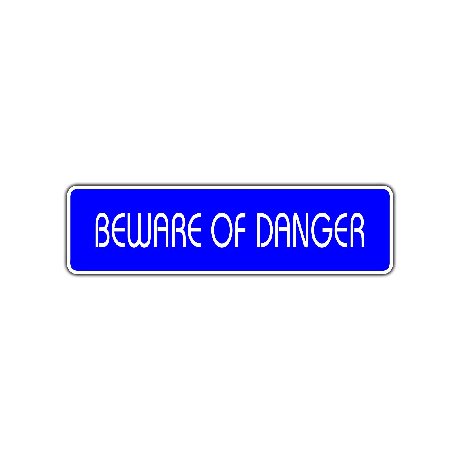 Beware of Danger Road Aluminum Metal Novelty Street Plate Sign Wall Gift Decor