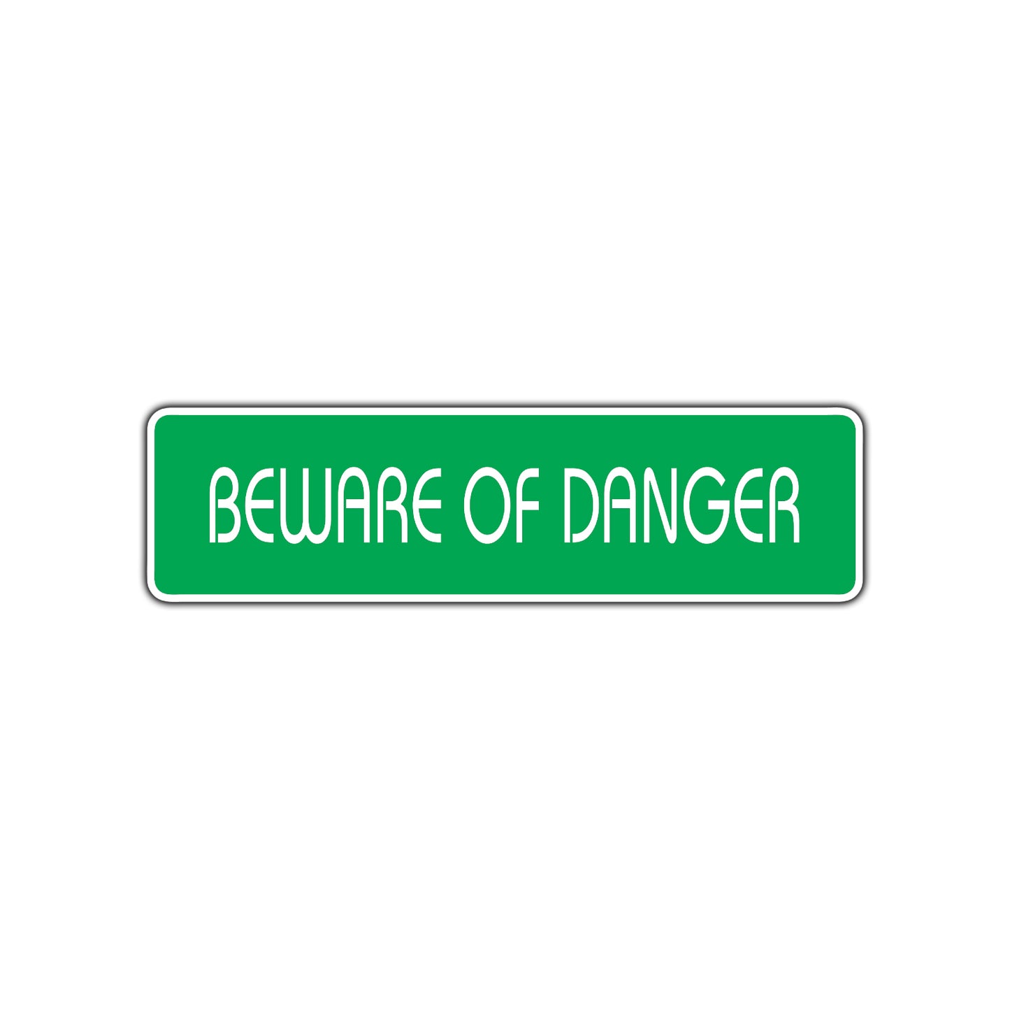 Beware of Danger Road Aluminum Metal Novelty Street Plate Sign Wall Gift Decor