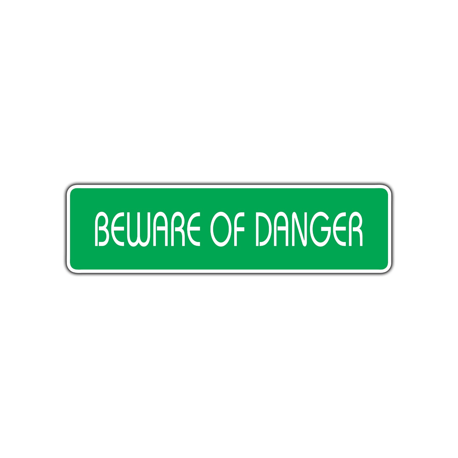 Beware of Danger Road Aluminum Metal Novelty Street Plate Sign Wall Gift Decor