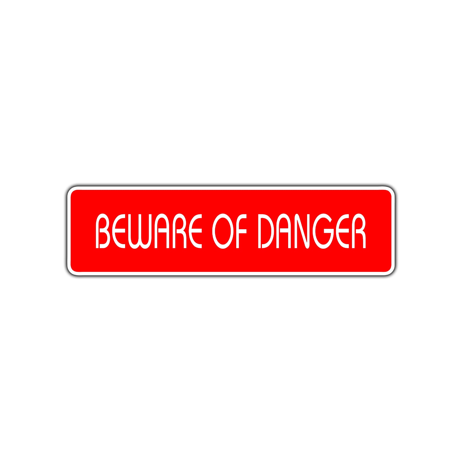 Beware of Danger Road Aluminum Metal Novelty Street Plate Sign Wall Gift Decor