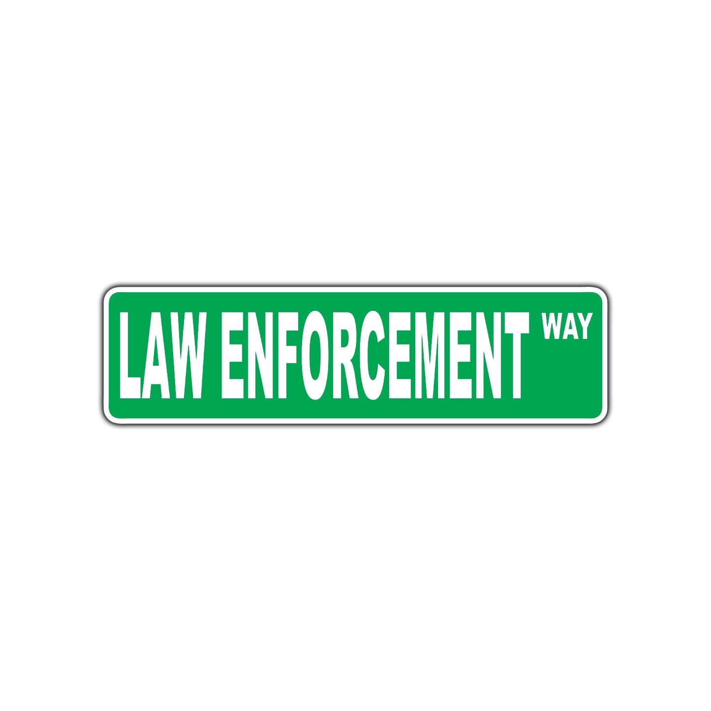 Law Enforcement Way Police Road Aluminum Metal Novelty Street Plate Sign Wall Gift Decor
