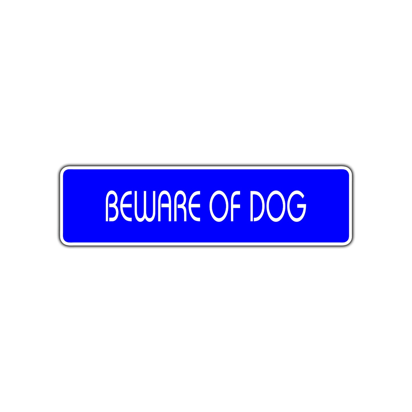 Beware of Dog Road Aluminum Metal Novelty Street Plate Sign Wall Gift Decor
