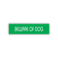 Beware of Dog Road Aluminum Metal Novelty Street Plate Sign Wall Gift Decor