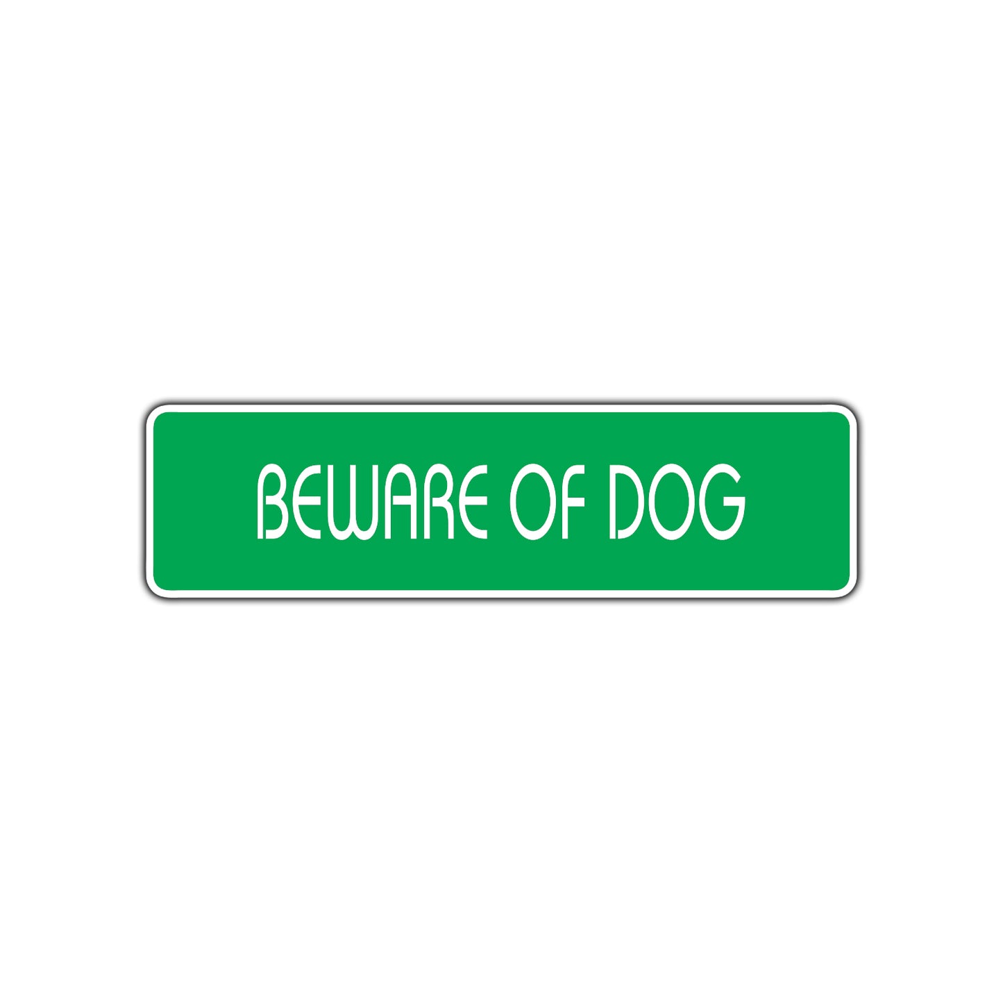 Beware of Dog Road Aluminum Metal Novelty Street Plate Sign Wall Gift Decor