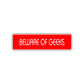 Beware of Geeks Funny Road Aluminum Metal Novelty Street Plate Sign Wall Gift Decor