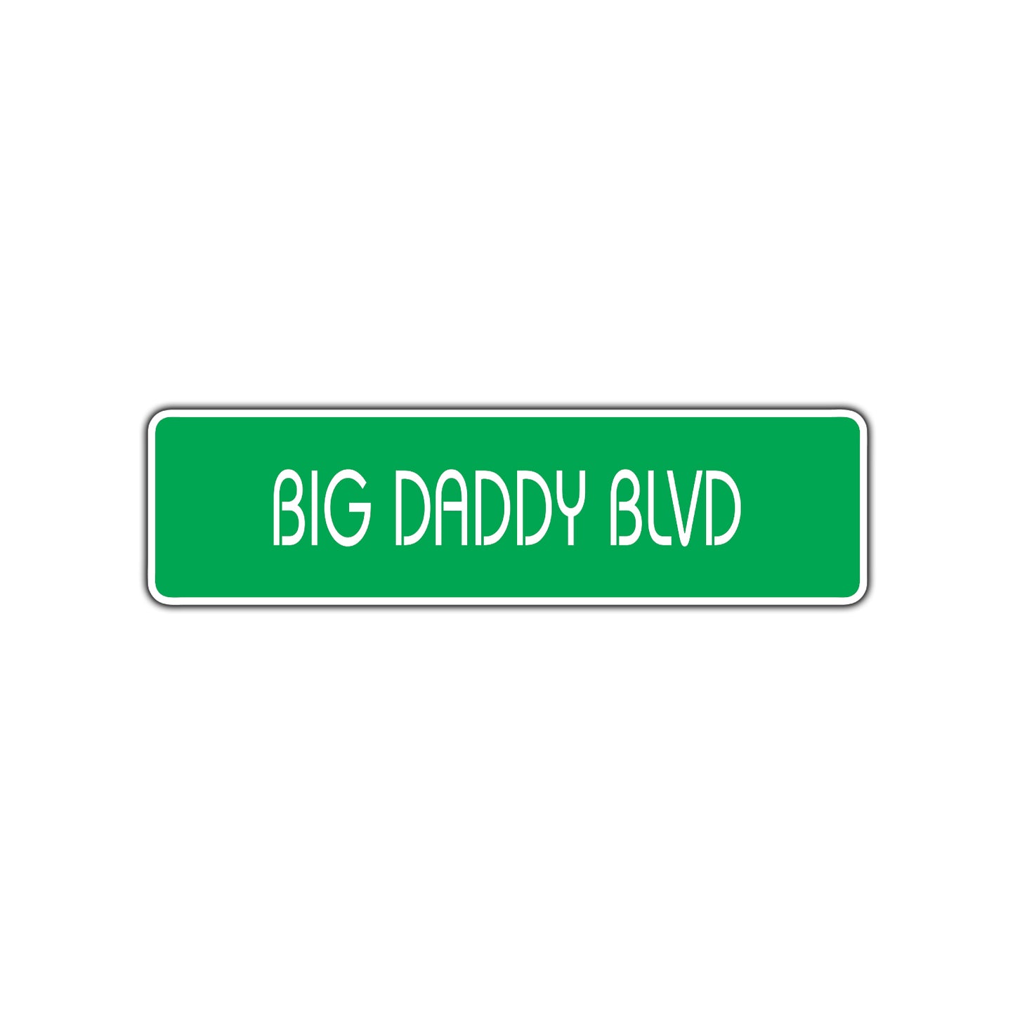 Big Daddy Boulevard Road Aluminum Metal Novelty Street Plate Sign Wall Gift Decor