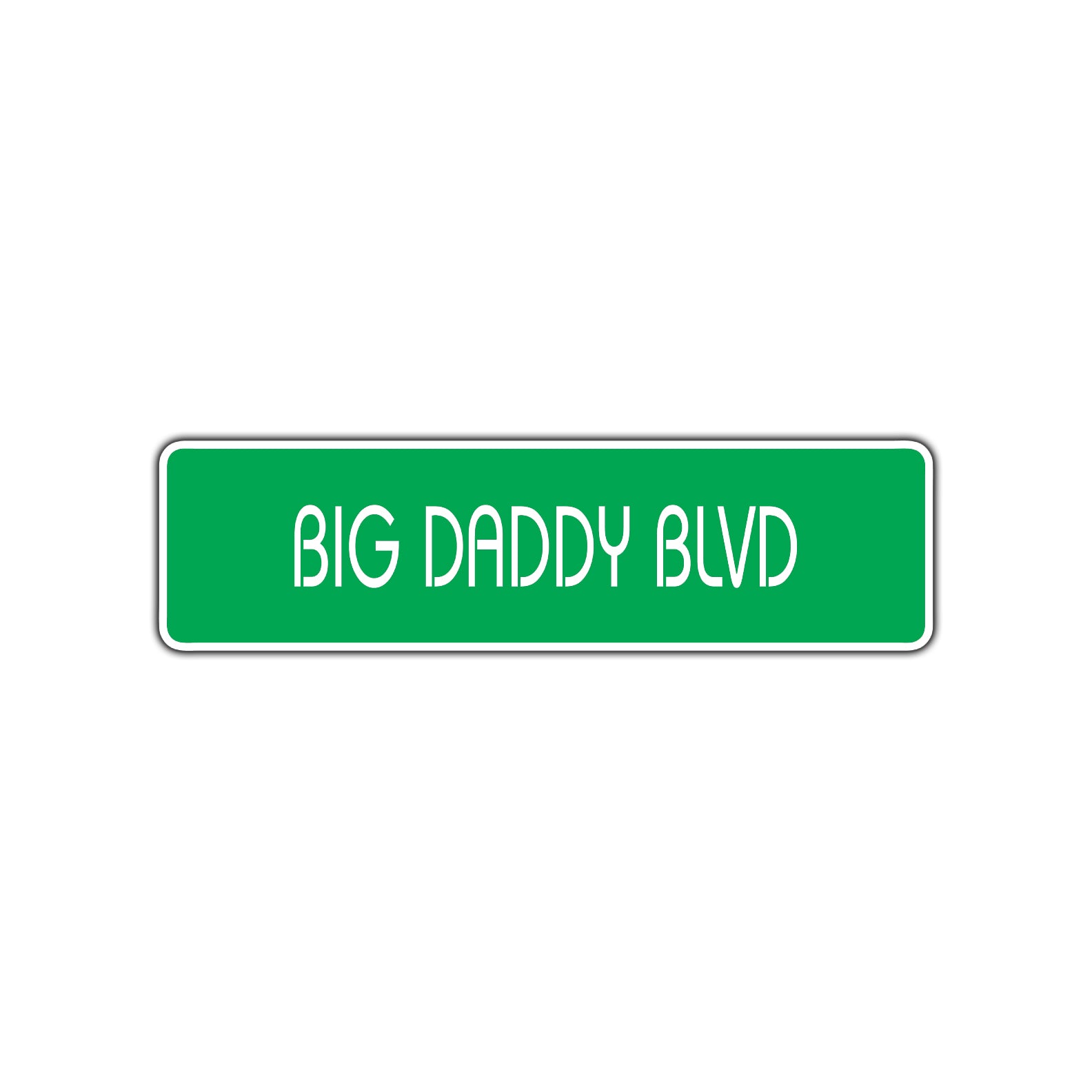 Big Daddy Boulevard Road Aluminum Metal Novelty Street Plate Sign Wall Gift Decor