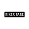 Biker Babe Road Aluminum Metal Novelty Street Plate Sign Wall Gift Decor