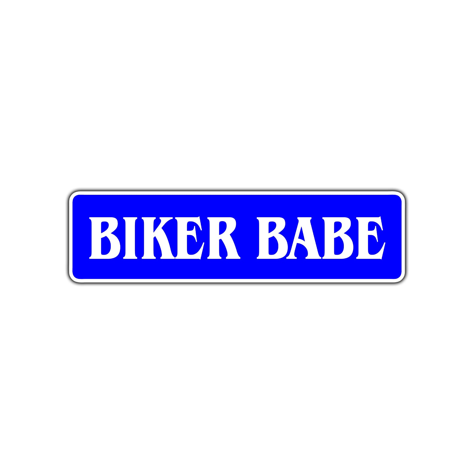 Biker Babe Road Aluminum Metal Novelty Street Plate Sign Wall Gift Decor