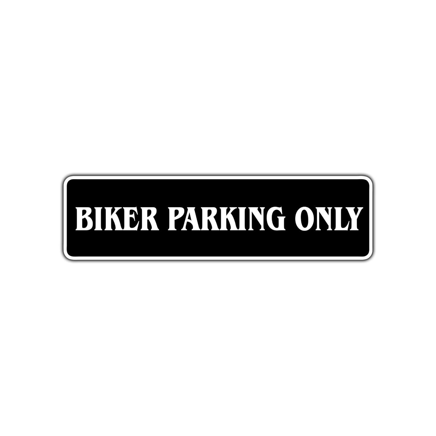 Biker Parking Only Road Aluminum Metal Novelty Street Plate Sign Wall Gift Decor