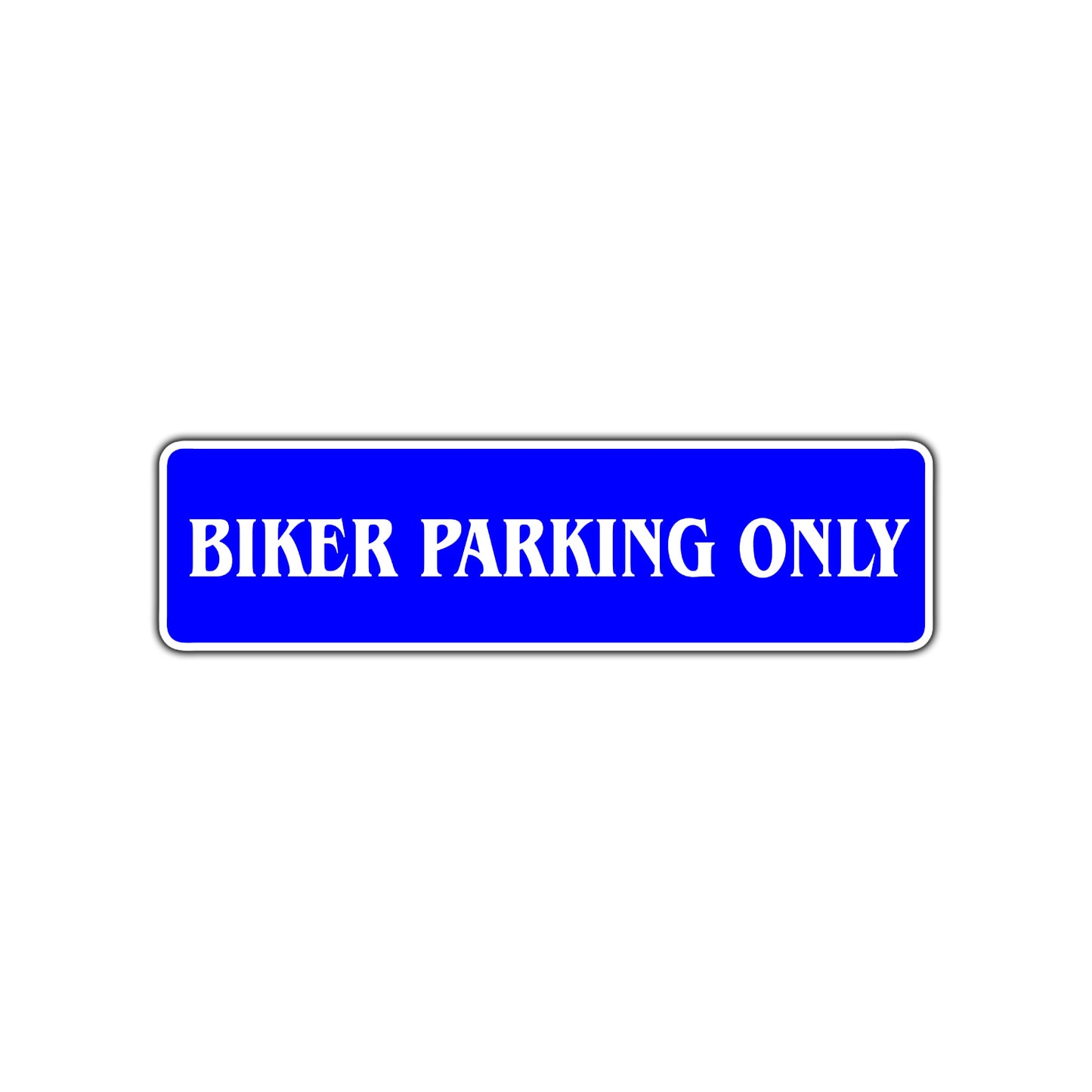 Biker Parking Only Road Aluminum Metal Novelty Street Plate Sign Wall Gift Decor