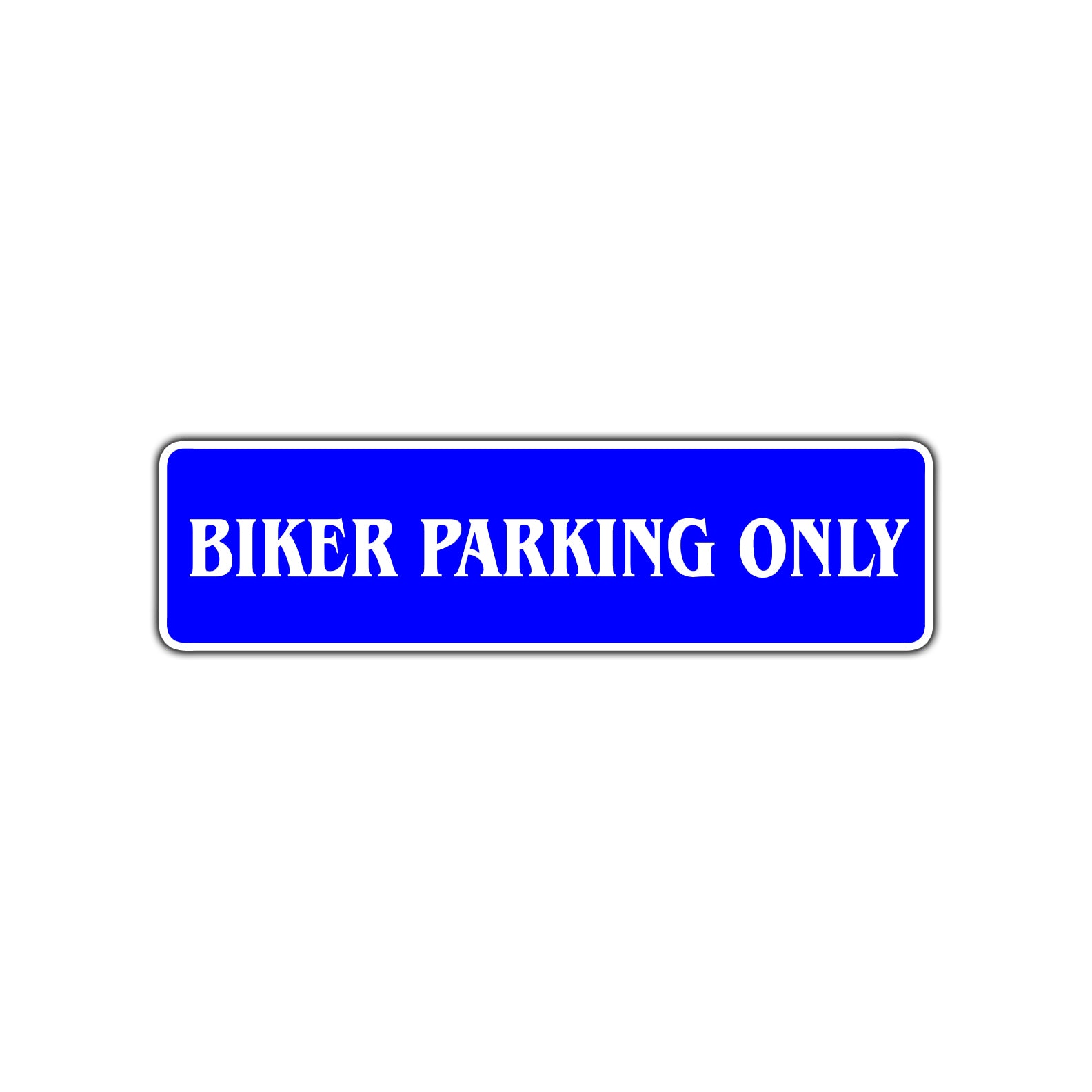 Biker Parking Only Road Aluminum Metal Novelty Street Plate Sign Wall Gift Decor