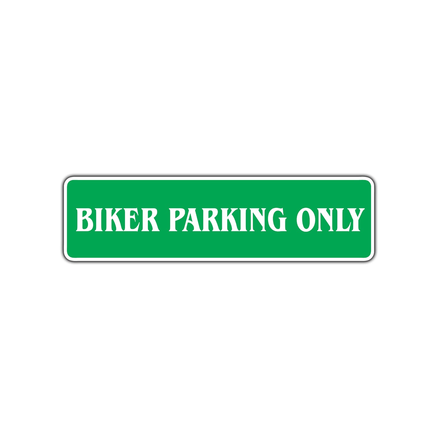 Biker Parking Only Road Aluminum Metal Novelty Street Plate Sign Wall Gift Decor