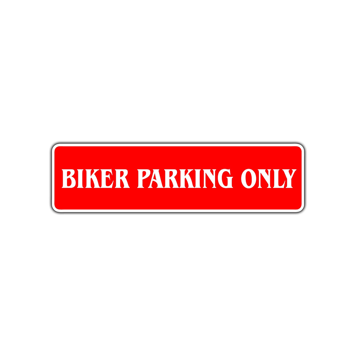 Biker Parking Only Road Aluminum Metal Novelty Street Plate Sign Wall Gift Decor