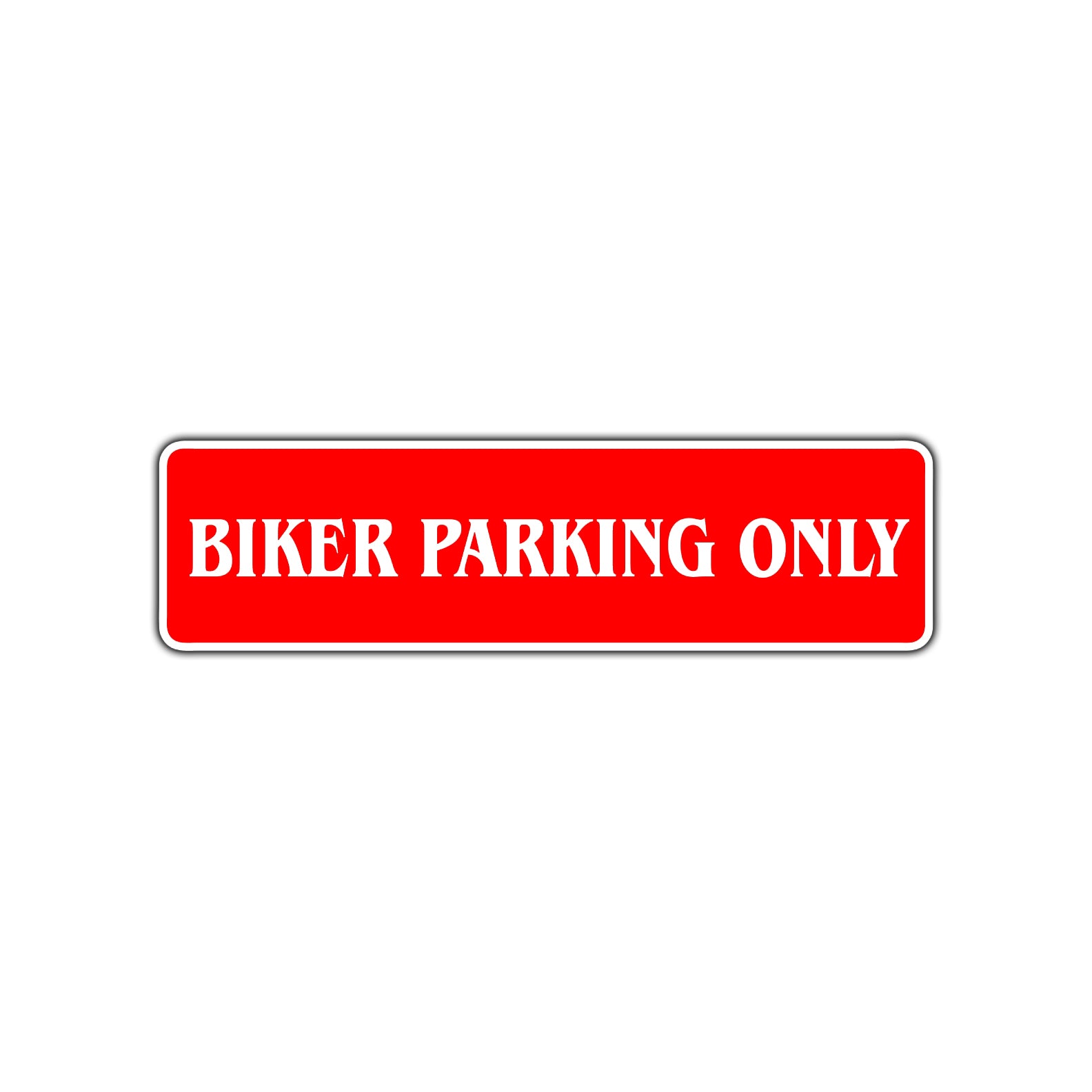 Biker Parking Only Road Aluminum Metal Novelty Street Plate Sign Wall Gift Decor