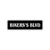 Biker's Boulevard Road Aluminum Metal Novelty Street Plate Sign Wall Gift Decor
