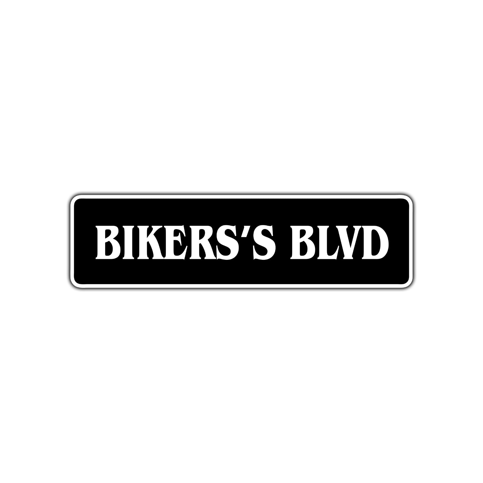 Biker's Boulevard Road Aluminum Metal Novelty Street Plate Sign Wall Gift Decor