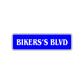 Biker's Boulevard Road Aluminum Metal Novelty Street Plate Sign Wall Gift Decor