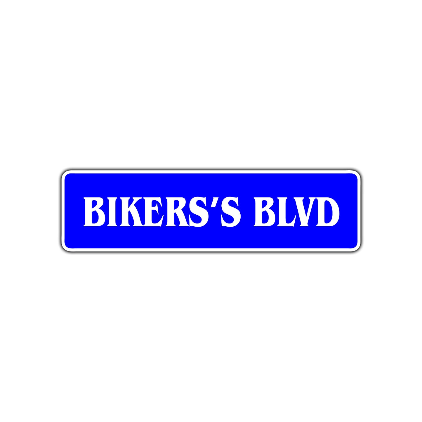 Biker's Boulevard Road Aluminum Metal Novelty Street Plate Sign Wall Gift Decor