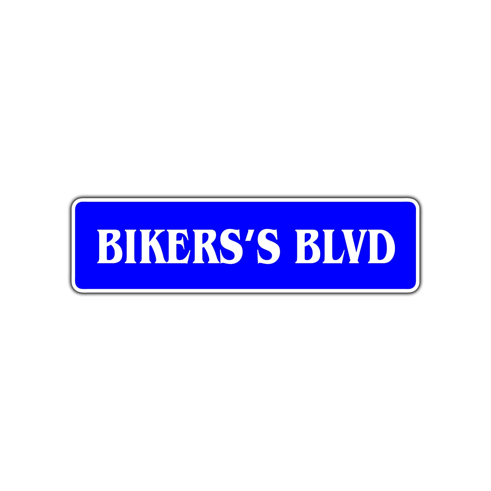 Biker's Boulevard Road Aluminum Metal Novelty Street Plate Sign Wall Gift Decor