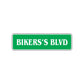 Biker's Boulevard Road Aluminum Metal Novelty Street Plate Sign Wall Gift Decor