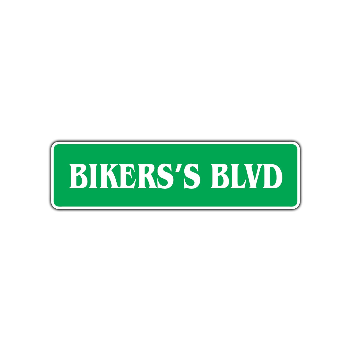 Biker's Boulevard Road Aluminum Metal Novelty Street Plate Sign Wall Gift Decor