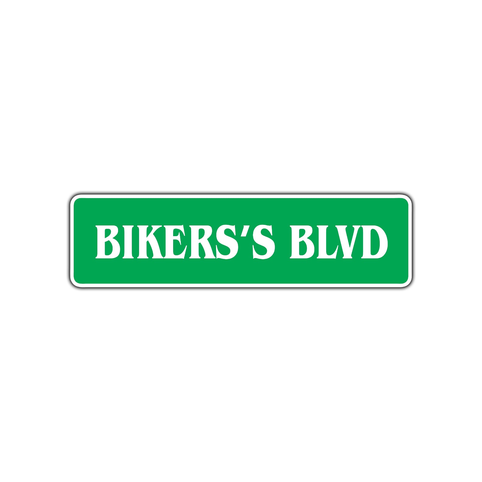 Biker's Boulevard Road Aluminum Metal Novelty Street Plate Sign Wall Gift Decor