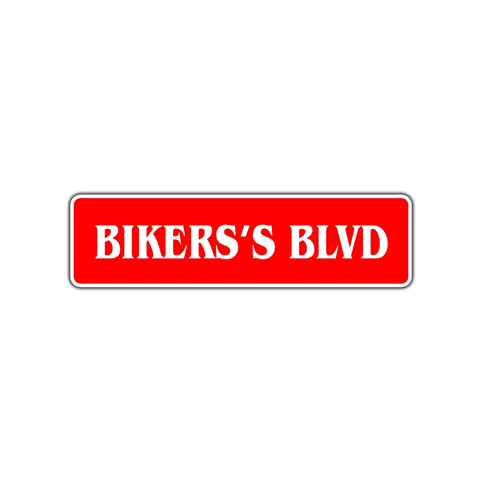 Biker's Boulevard Road Aluminum Metal Novelty Street Plate Sign Wall Gift Decor