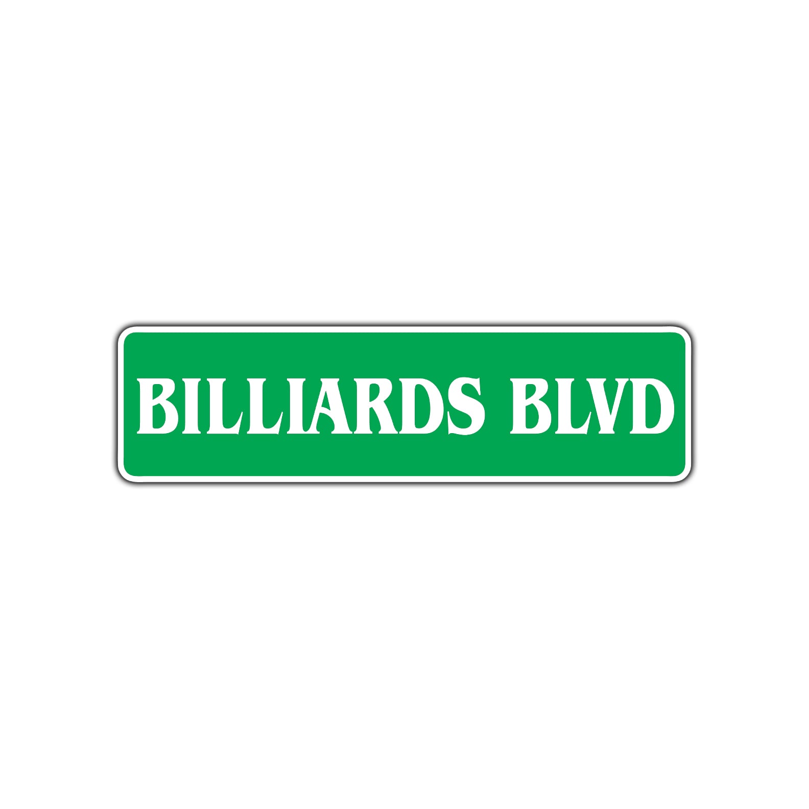 Billiards Blvd Pool Table Road Aluminum Metal Novelty Street Plate Sign Wall Gift Decor