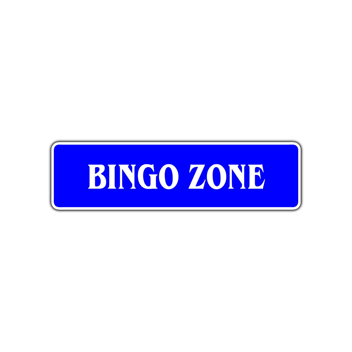 Bingo Zone Road Aluminum Metal Novelty Street Plate Sign Wall Gift Decor