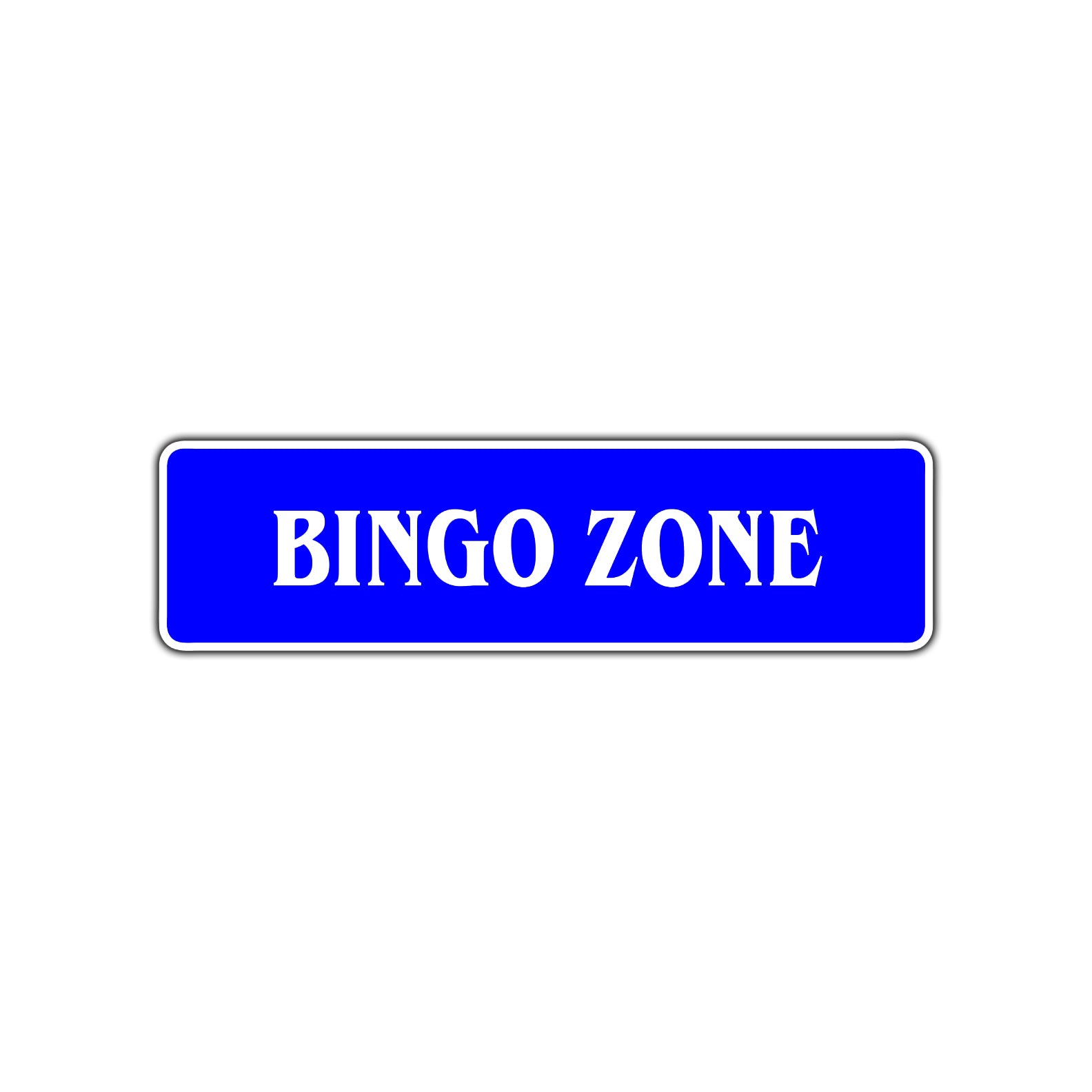 Bingo Zone Road Aluminum Metal Novelty Street Plate Sign Wall Gift Decor