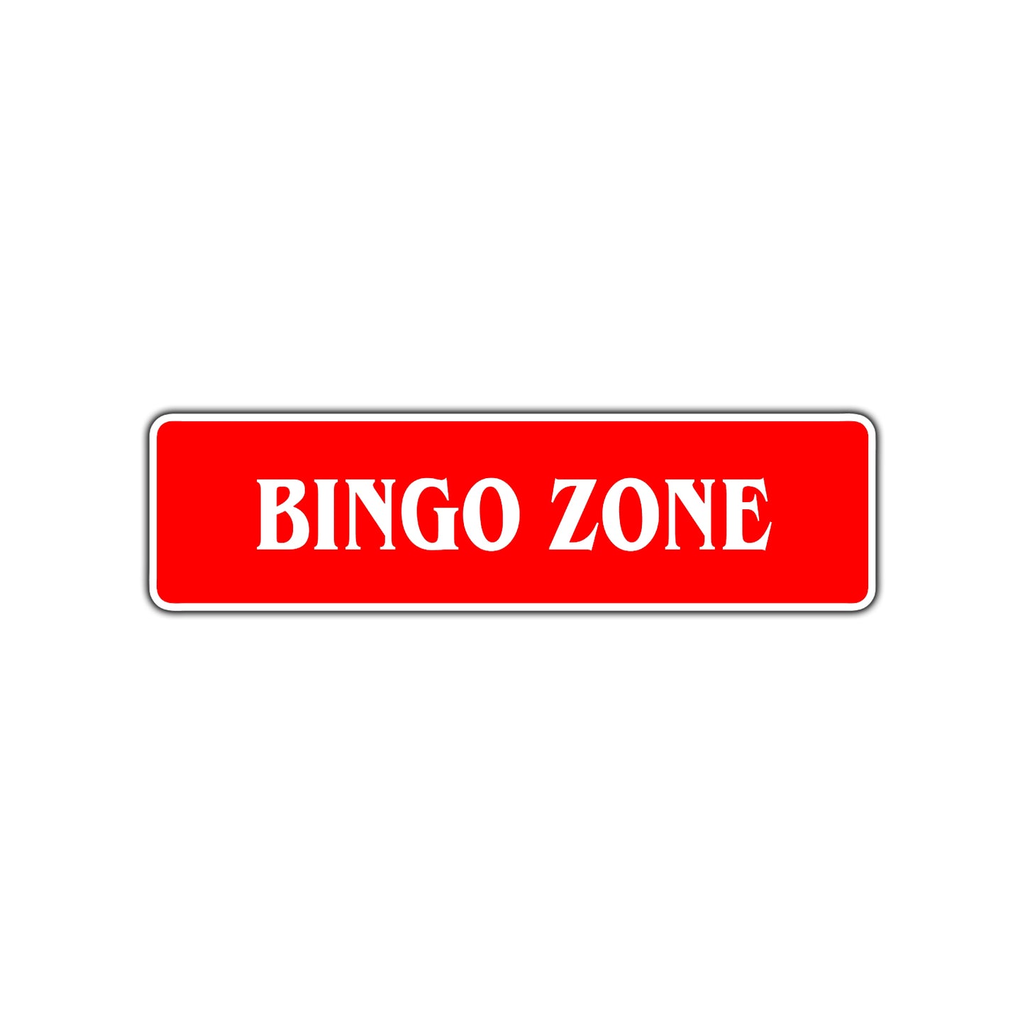 Bingo Zone Road Aluminum Metal Novelty Street Plate Sign Wall Gift Decor