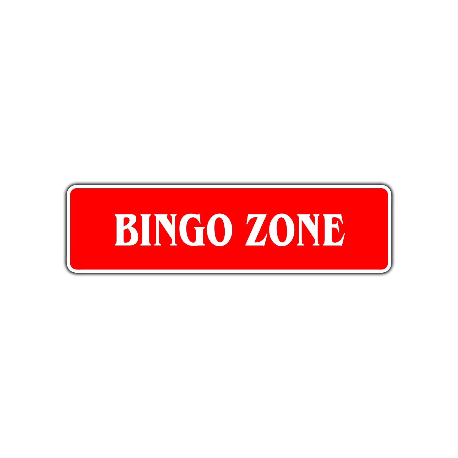 Bingo Zone Road Aluminum Metal Novelty Street Plate Sign Wall Gift Decor